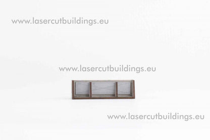 Barykady Niskie Umocnienia I LBHP0026 28mm HDF prepaint - pojedyncza barykada widok z przodu Laser Cut Buildings
