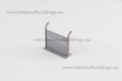 Płot Betonowy Komplet LBHP0040 28mm HDF prepaint - pojedyncza sekcja prosta widok z boku Laser Cut Buildings
