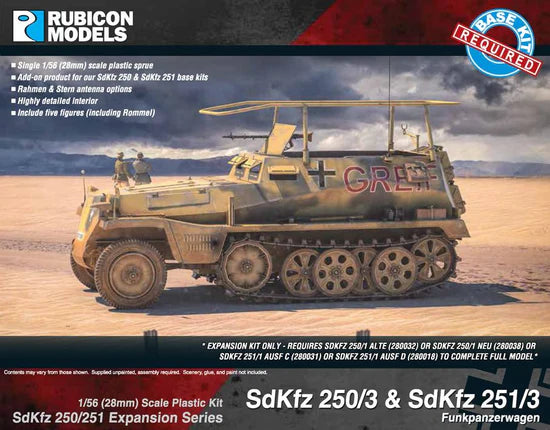 SdKfz 250/3 251/3 Expansion Set Rubicon Models – okładka pudełka z pojazdem Greif Rommla, 280039