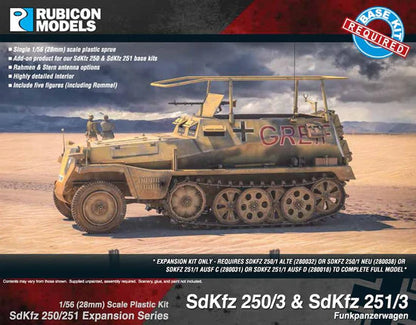 SdKfz 250/3 251/3 Expansion Set Rubicon Models – okładka pudełka z pojazdem Greif Rommla, 280039