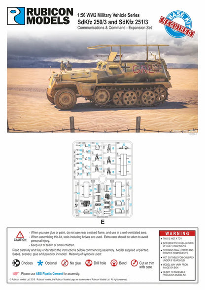 SdKfz 250/3 251/3 Expansion Set – pudełko z pojazdem Greif i sprue E, 40 elementów, 280039