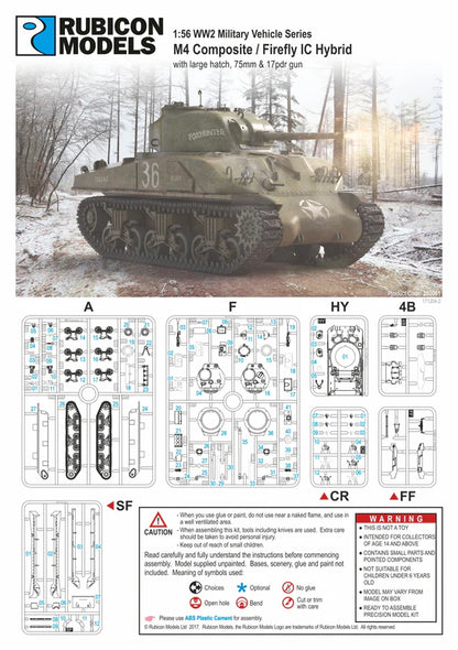 Rubicon Models 280061 – instrukcja montażu, sprusy M4 Composite / Firefly IC Hybrid, skala 1:56