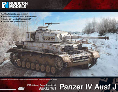 SdKfz 161 Panzer IV Ausf J – okładka pudełka Rubicon Models, model 28mm zimowy nr 300, 280078