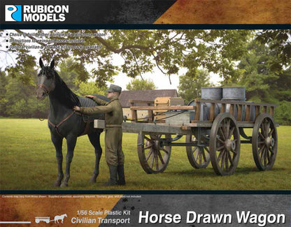 Horse Drawn Wagon – Rubicon Models 280090, pudełko, skala 1:56, Bolt Action WWII