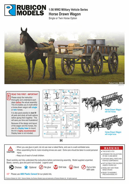 Rubicon Models 280090 – Horse Drawn Wagon, instrukcja montażu, sprue H, skala 1:56