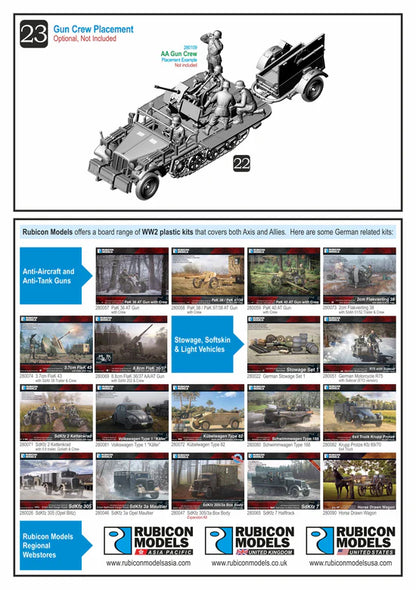 SdKfz 10 Half Track – strona instrukcji Rubicon Models, rozmieszczenie załogi działa AA, 280108