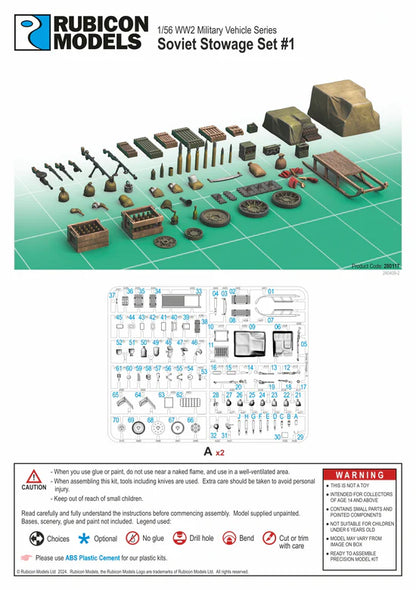 Soviet Stowage Set 1 – instrukcja montażu i sprue A x2, 79 elementów, 280117