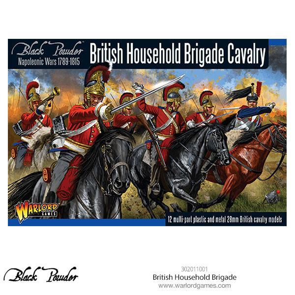 Pudełko zestawu British Household Brigade Cavalry – Black Powder Napoleonic Wars 1789-1815, Warlord Games, 12 figurek ciężkiej kawalerii 28mm

