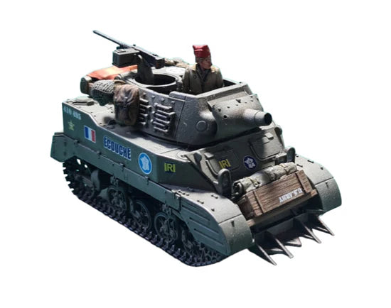 M8 Scott 75mm HMC – pomalowany model 28mm widok z tyłu, oznaczenia Free French Écouché, 280024