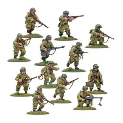 Figurki US Airborne z bronią (M1 Garand, Thompson, BAR)
