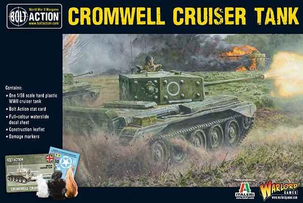 Cromwell Cruiser Tank - Bolt Action 28mm - pudełko plastikowy model czołgu 75mm gun - Warlord Games