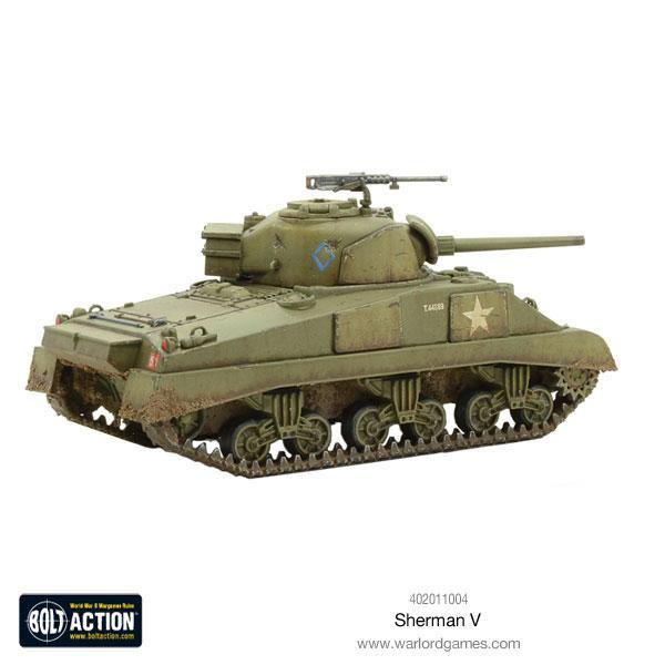 Sherman V M4A4 - Bolt Action 28mm - widok z przodu olive drab 75mm gun hull MMG weathering - Warlord Games