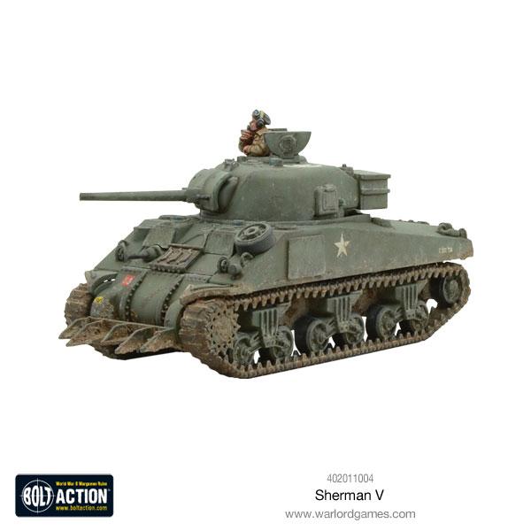 Sherman V M4A4 - Bolt Action 28mm - Polish markings olive drab załoga dowódca 75mm gun weathering - Warlord Games