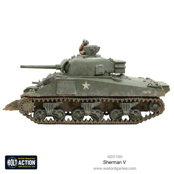 Sherman V M4A4 - Bolt Action 28mm - Polish markings olive drab white star gąsienice weathering - Warlord Games