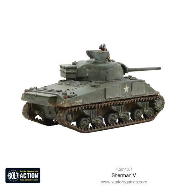 Sherman V M4A4 - Bolt Action 28mm - Polish markings olive drab załoga dowódca 75mm gun przód - Warlord Games