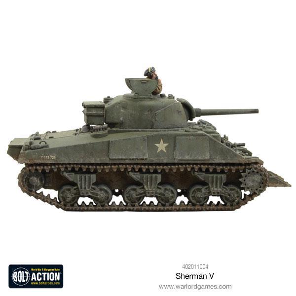 Sherman V M4A4 - Bolt Action 28mm - Polish markings olive drab white star gąsienice weathering bok - Warlord Games