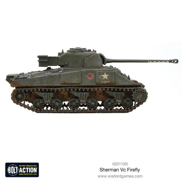 Sherman Firefly Vc - Bolt Action 28mm - widok z tyłu olive drab white star gąsienice weathering detale - Warlord Games