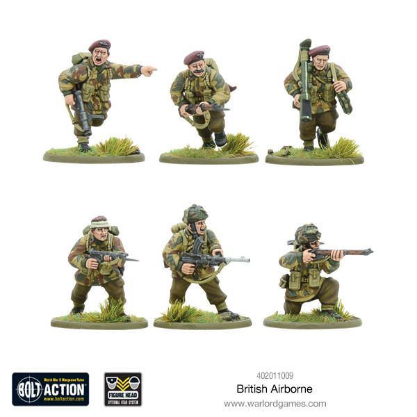 British Airborne WWII Paratroopers - Bolt Action 28mm - spadochroniarze Red Devils Denison Smock bordowe berety - Warlord Games