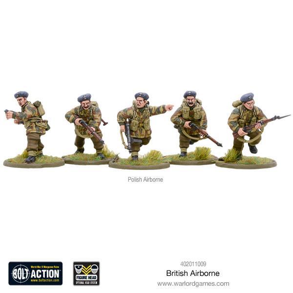 British Airborne WWII Paratroopers - Bolt Action 28mm - Polish Airborne szare berety Market Garden - Warlord Games