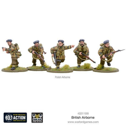 British Airborne WWII Paratroopers - Bolt Action 28mm - Polish Airborne szare berety Market Garden - Warlord Games