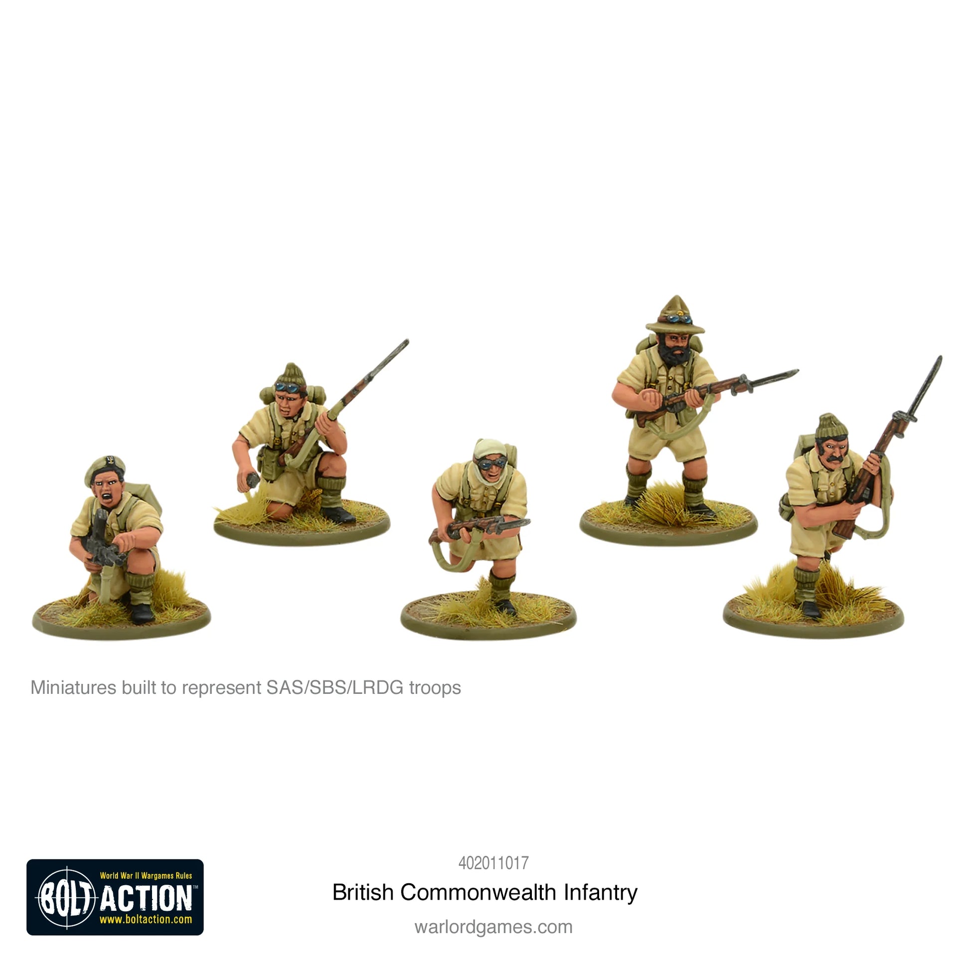 British Commonwealth Infantry - Bolt Action 28mm - SAS SBS LRDG troops Long Range Desert Group operacje specjalne - Warlord Games