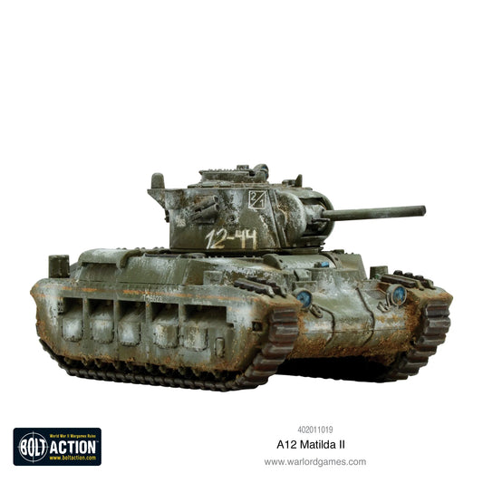 Matilda II Infantry Tank - Bolt Action 28mm - Soviet service whitewash kamuflaż zimowy weathering - Warlord Games