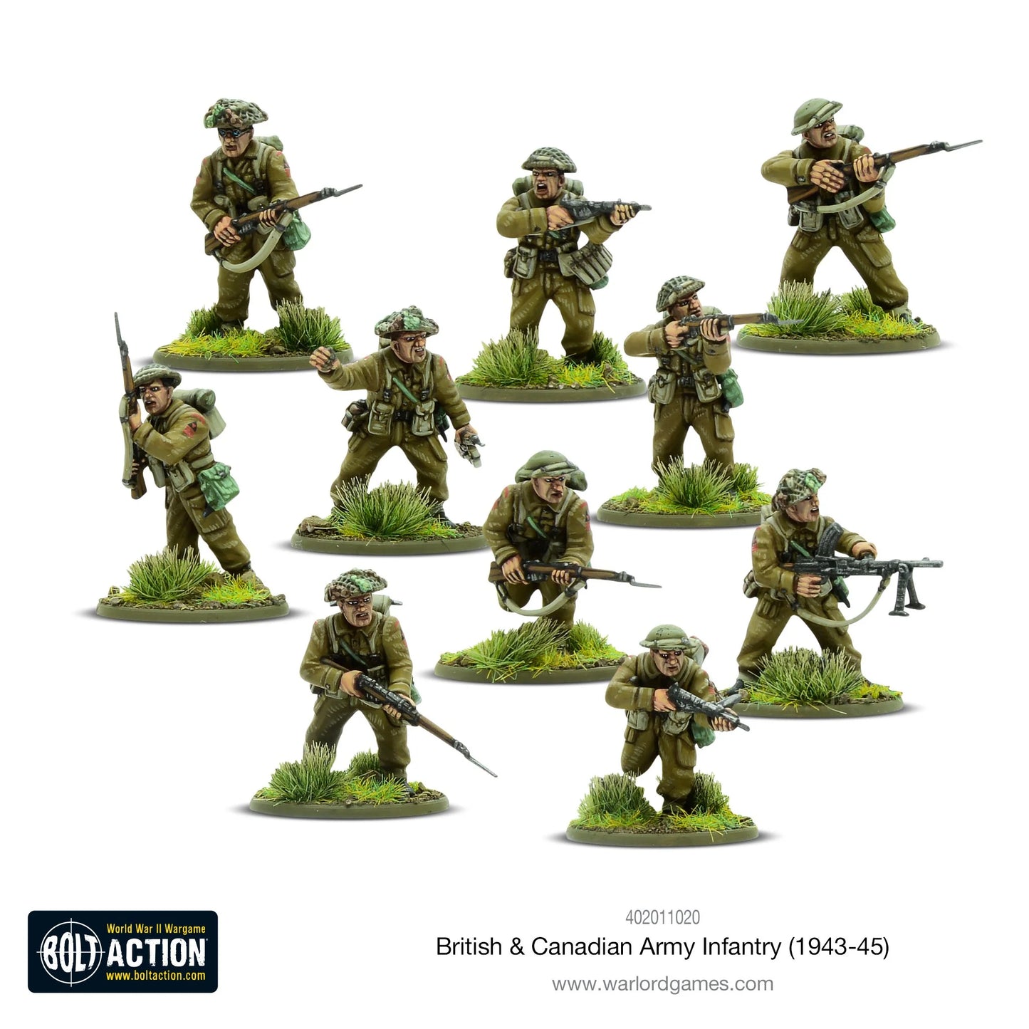 British Canadian Army Infantry 1943-45 - Bolt Action 28mm - sekcja szkocka kanadyjska Tam O'shanter Lee Enfield - Warlord Games