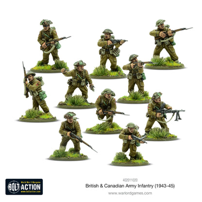British Canadian Army Infantry 1943-45 - Bolt Action 28mm - sekcja szkocka kanadyjska Tam O'shanter Lee Enfield - Warlord Games
