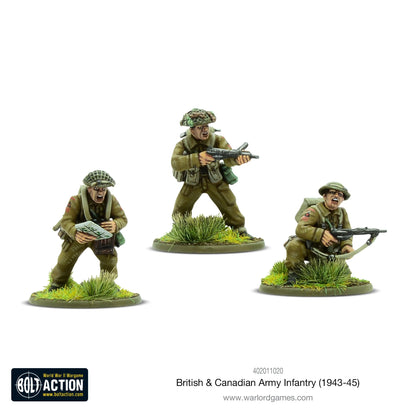British Canadian Army Infantry 1943-45 - Bolt Action 28mm - zespół Sten gun pistolety maszynowe - Warlord Games