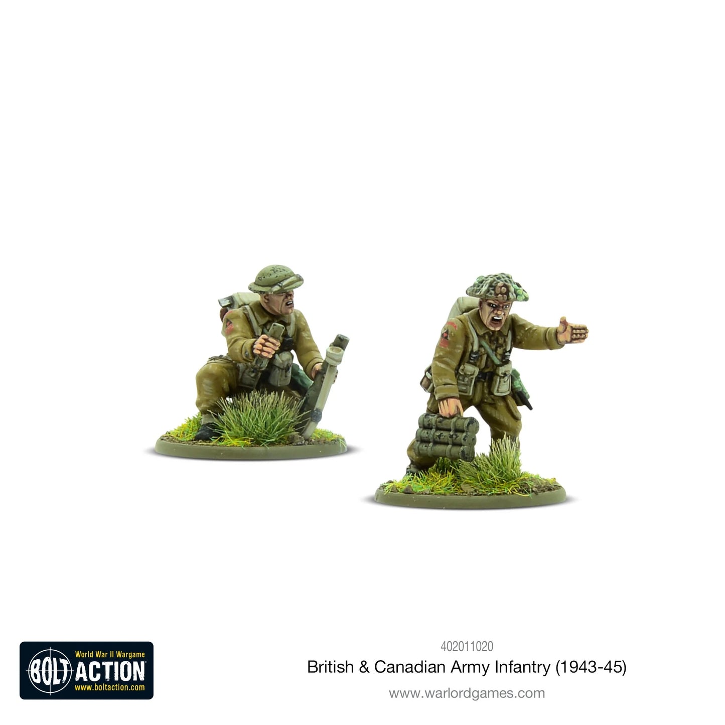 British Canadian Army Infantry 1943-45 - Bolt Action 28mm - zespół moździerza 2 inch light mortar - Warlord Games