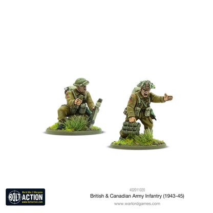 British Canadian Army Infantry 1943-45 - Bolt Action 28mm - zespół moździerza 2 inch light mortar - Warlord Games