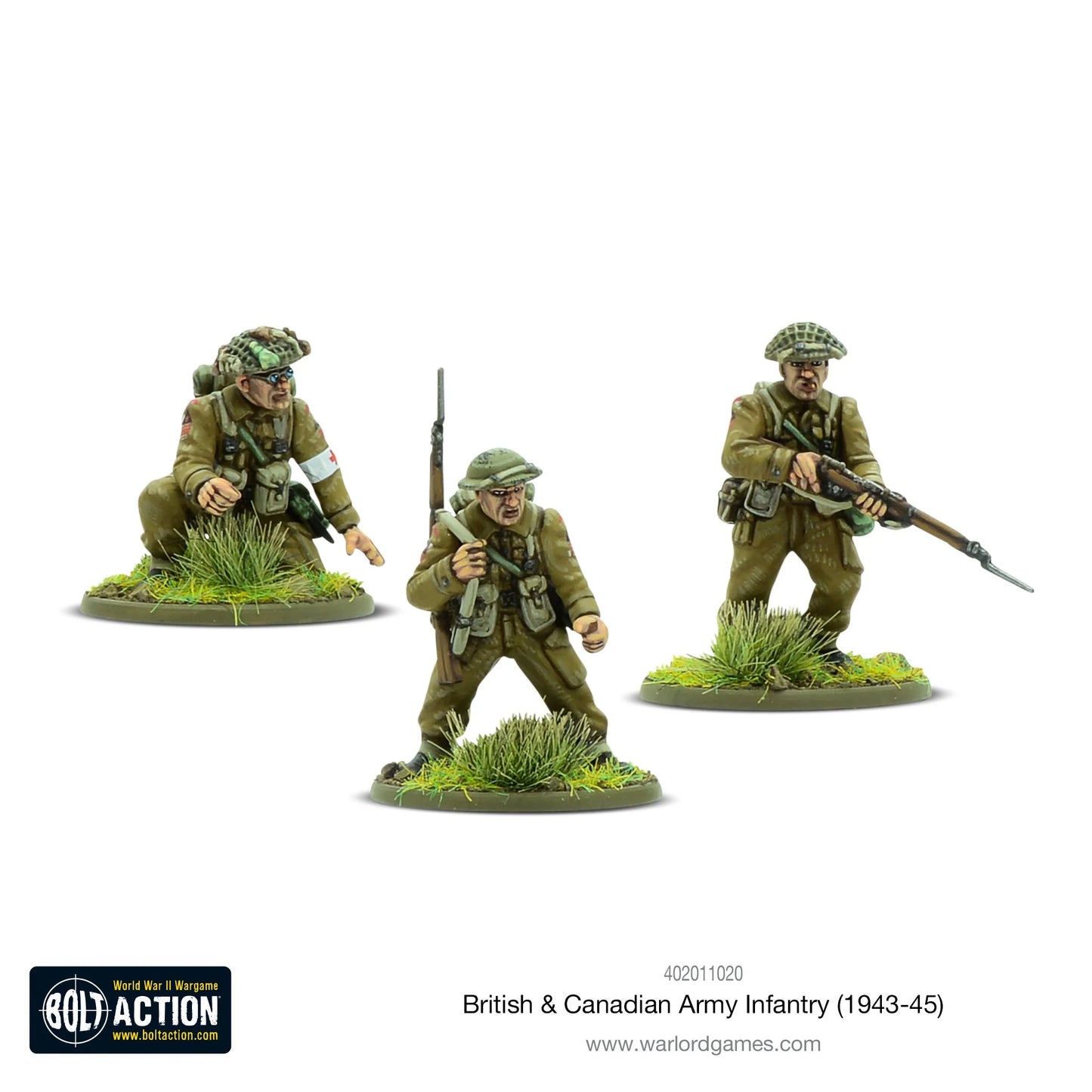 British Canadian Army Infantry 1943-45 - Bolt Action 28mm - grupa karabinowa Lee Enfield No 4 rifle - Warlord Games