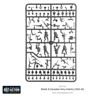 British Canadian Army Infantry 1943-45 - Bolt Action 28mm - ramka plastikowa sprue głowy broń wyposażenie - Warlord Games