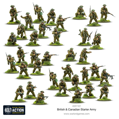 36 pomalowanych figurek piechoty brytyjskiej/kanadyjskiej