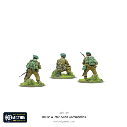 British Inter-Allied Commandos - Bolt Action 28mm - commandos widok z tyłu berety plecaki amunicja - Warlord Games