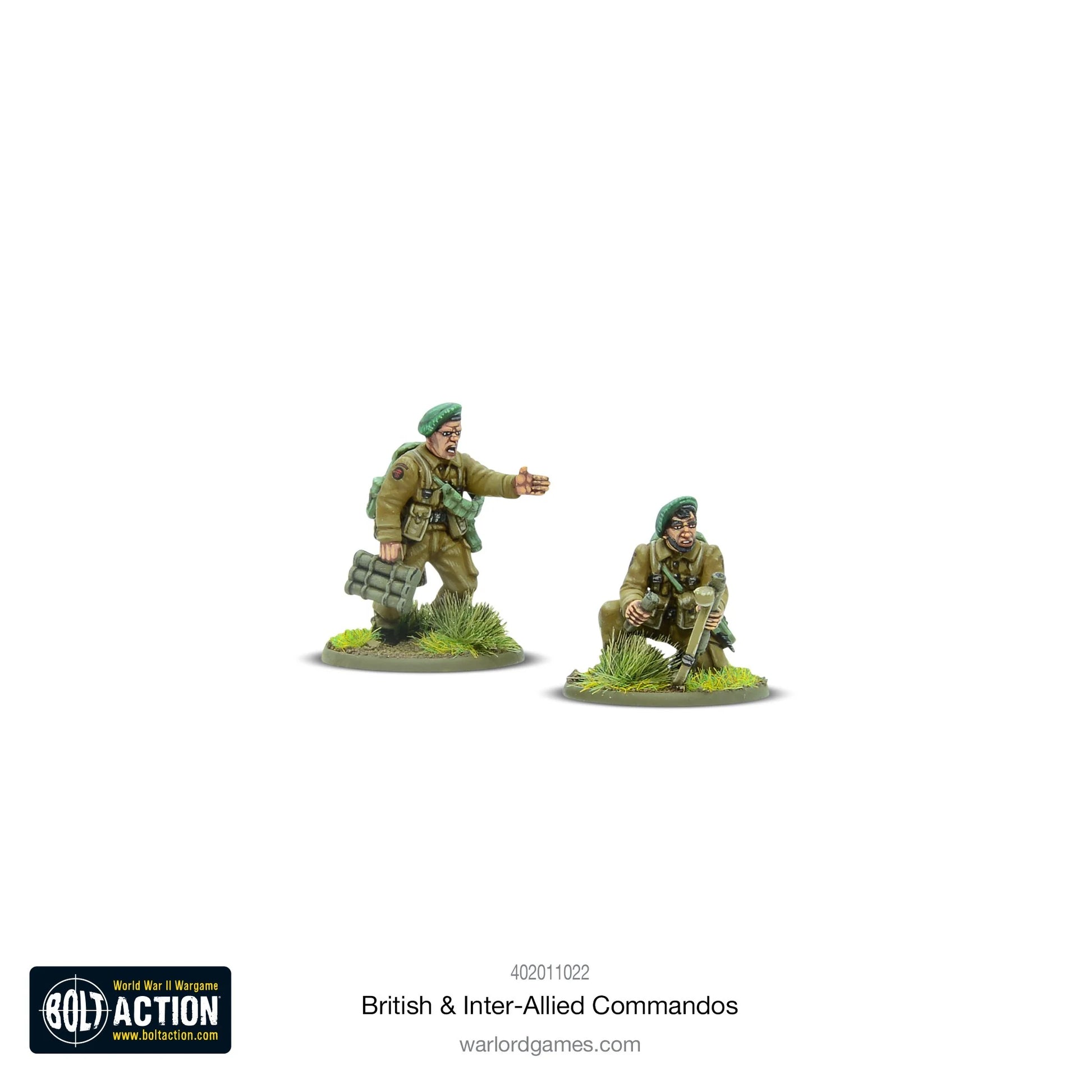 British Inter-Allied Commandos - Bolt Action 28mm - dowódca commando i radiowiec radio polowe - Warlord Games