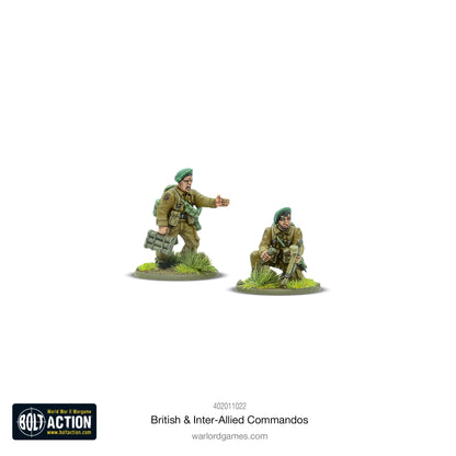 British Inter-Allied Commandos - Bolt Action 28mm - dowódca commando i radiowiec radio polowe - Warlord Games