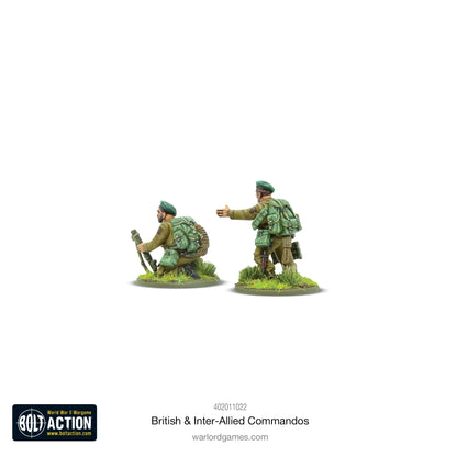 British Inter-Allied Commandos - Bolt Action 28mm - dowódca commando widok z tyłu plecak Bergen beret - Warlord Games