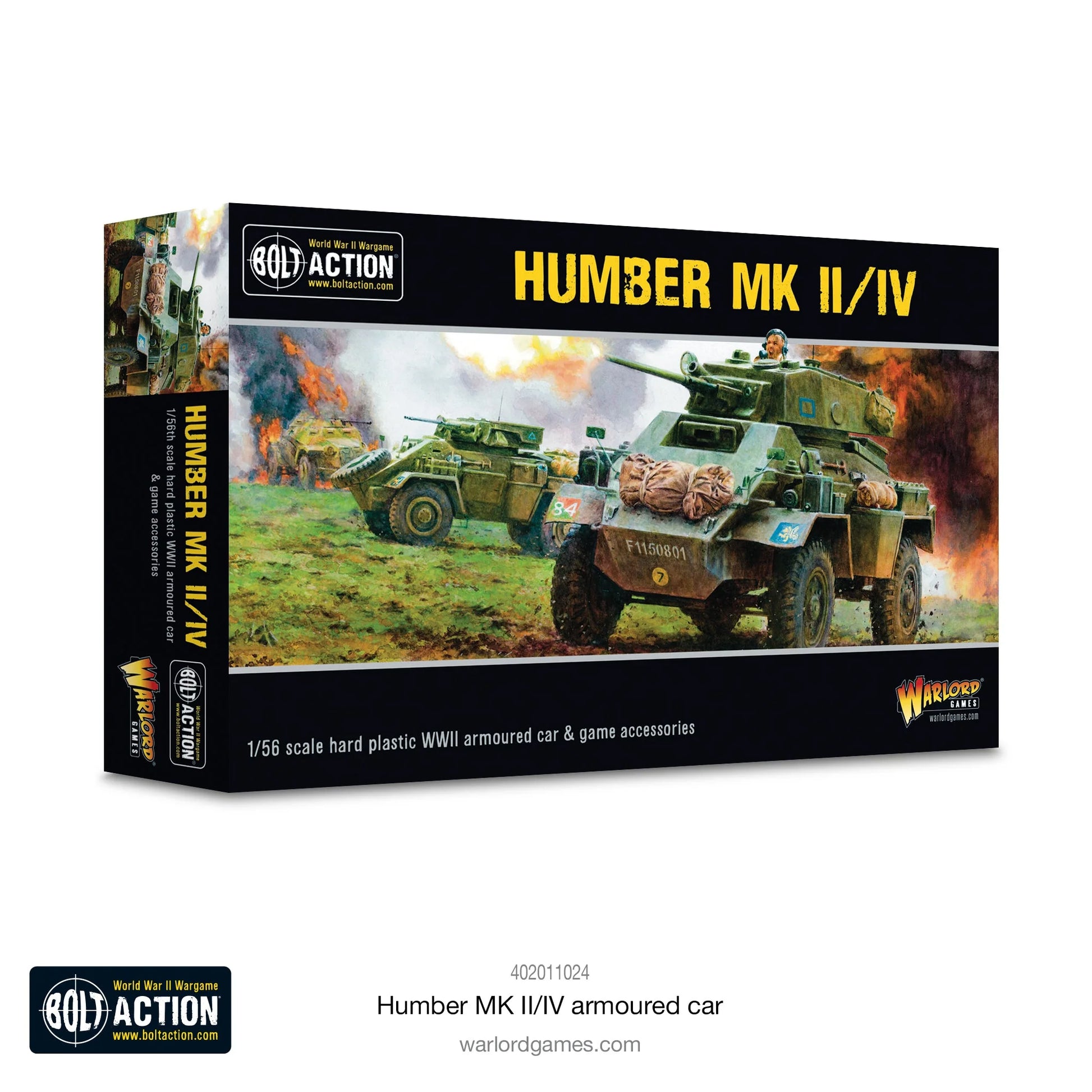 Humber MK II/IV Armoured Car - Bolt Action 28mm - pudełko plastikowy model British armoured car reconnaissance vehicle - Warlord Games