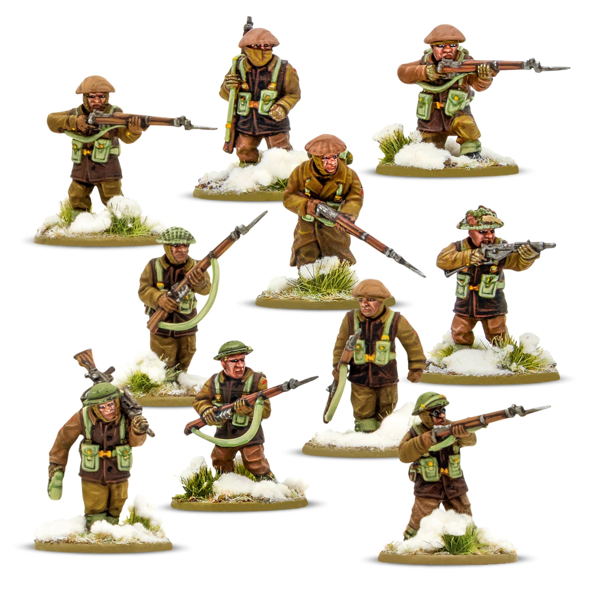 British Canadian Infantry Winter Platoon - Bolt Action 28mm - rifle section Lee Enfield Sten bagnet śnieg - Warlord Games