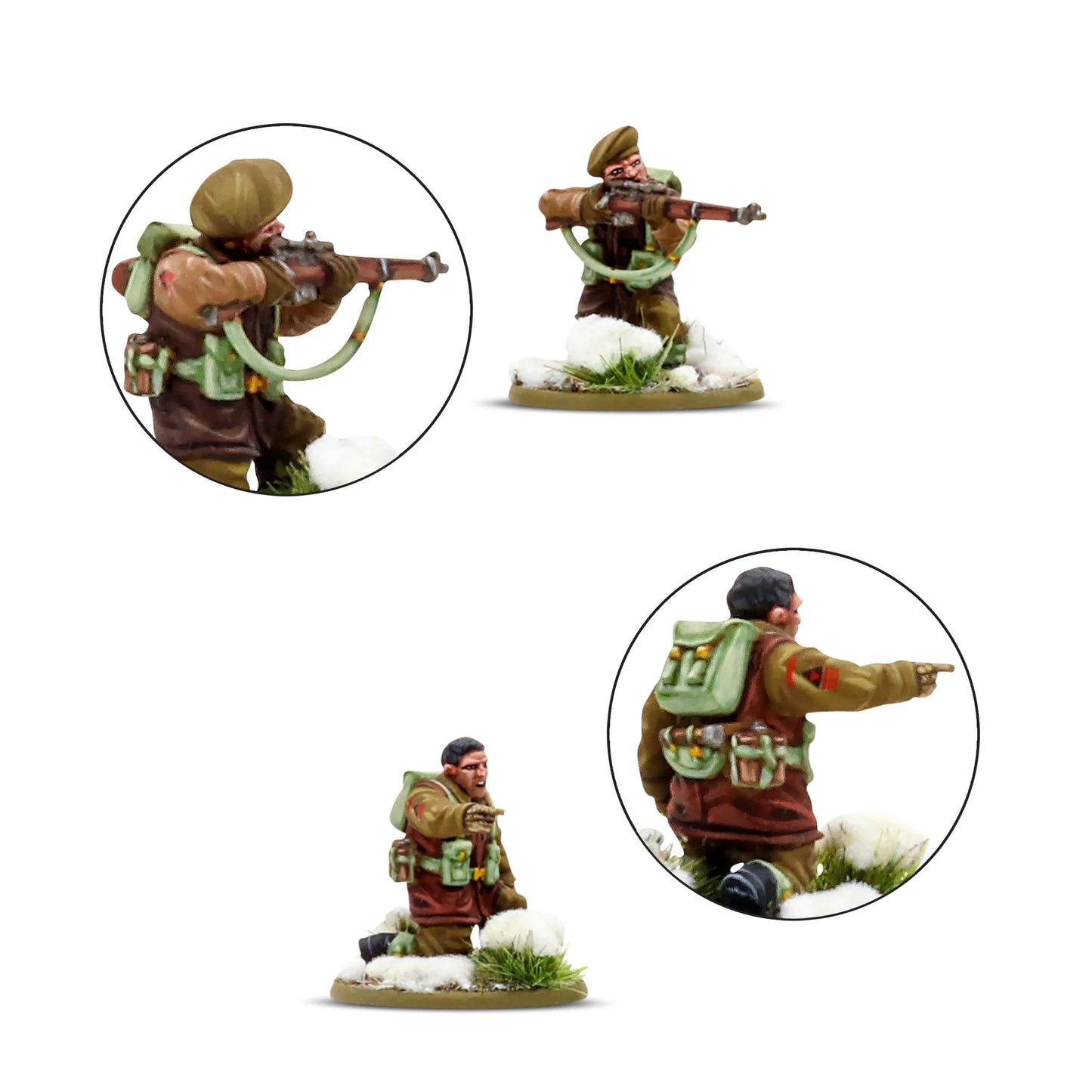 British Canadian Infantry Winter Platoon - Bolt Action 28mm - Sikh soldier turban detale wyposażenia zimowego - Warlord Games