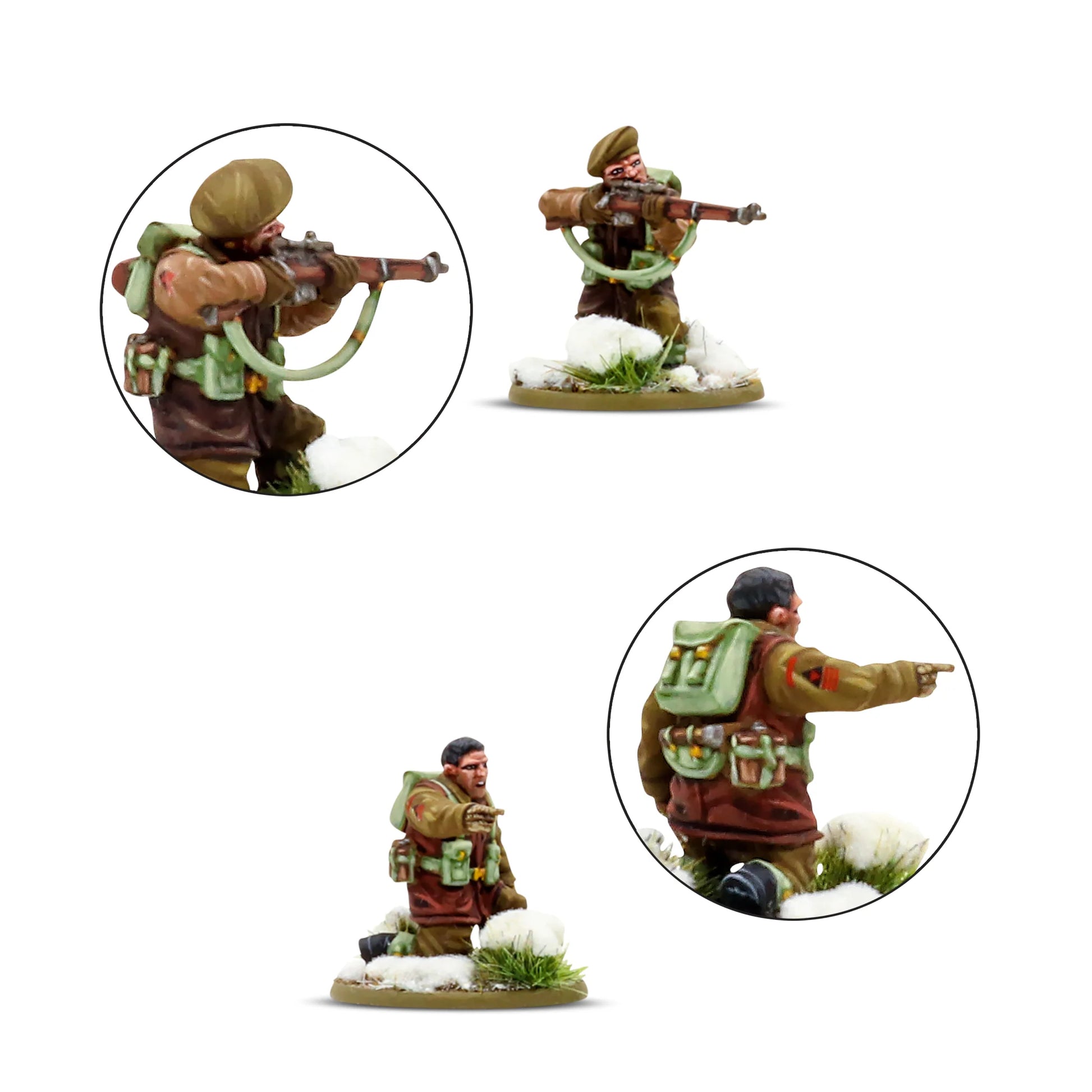 British Canadian Infantry Winter Platoon - Bolt Action 28mm - Sikh soldier turban detale wyposażenia zimowego - Warlord Games