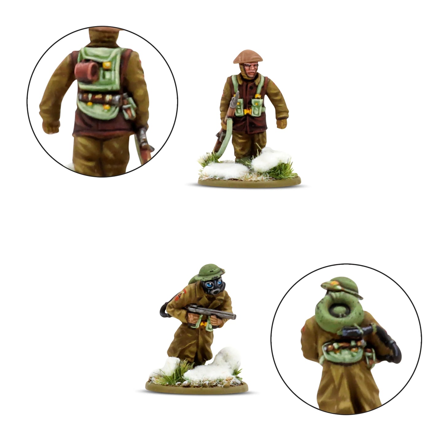 British Canadian Infantry Winter Platoon - Bolt Action 28mm - sniper team scoped rifle minesweeper engineer detale - Warlord Games