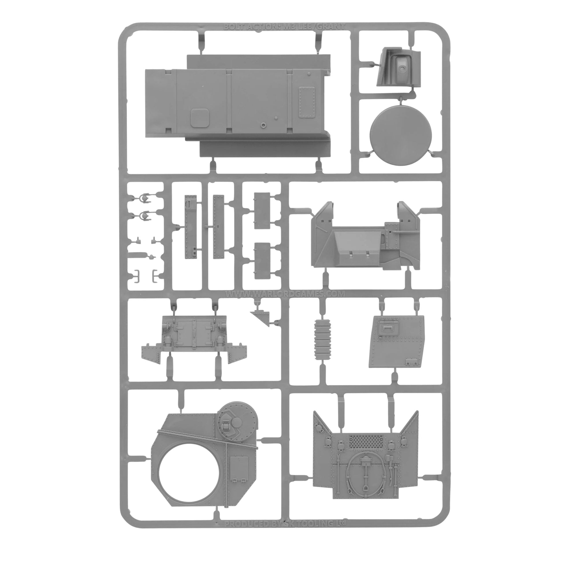 M3 Grant Medium Tank - Bolt Action 28mm - ramka plastikowa sprue kadłub hull gun części montażowe - Warlord Games