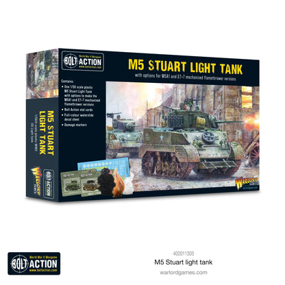 Pudełko M5 Stuart z opcjami M5A1 i E7-7 flamethrower