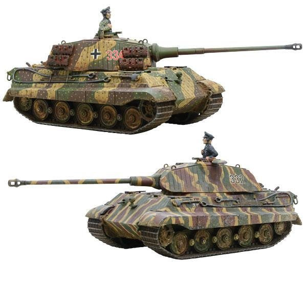 King Tiger - Bolt Action 1/56 28mm - porównanie wieży Henschel i Porsche z dowódcami - dwa warianty montażu - Warlord Games