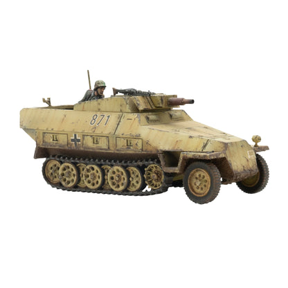 Warlord Games Cross of Iron – Panzer IV z dowódcą w wieży, kamuflaż trójkolorowy zielono-brązowy 28mm Bolt Action