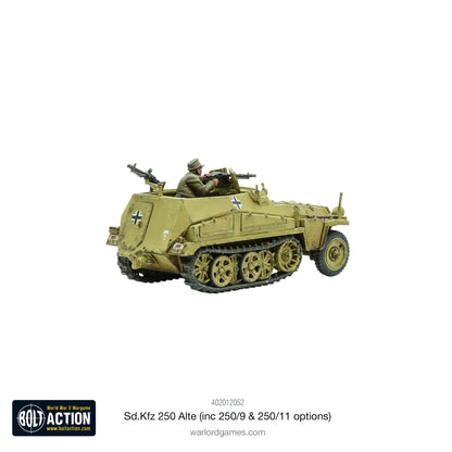 Sd.Kfz 250 Alte Half-Track - Bolt Action 28mm - wariant 250/1 z dwoma karabinami maszynowymi MG34 - skala 1/56 - widok z tyłu