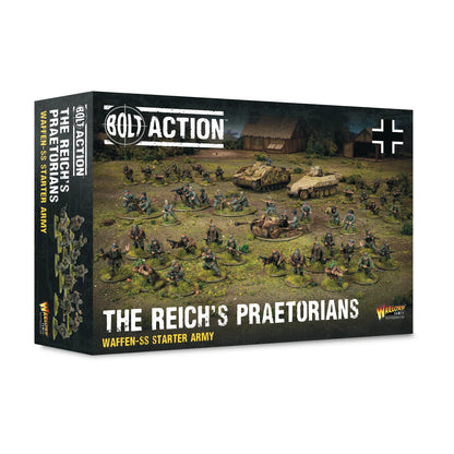 Warlord Games The Reich's Praetorians – render pudełka zestawu Waffen-SS Starter Army Bolt Action 28mm