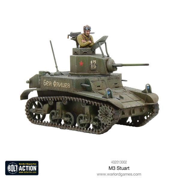 M3 Stuart Soviet Army z czerwoną gwiazdą i napisem cyrylicą